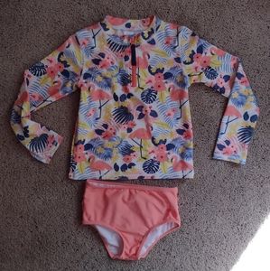 Ruffle butts Girls 2 piece swim set size 8